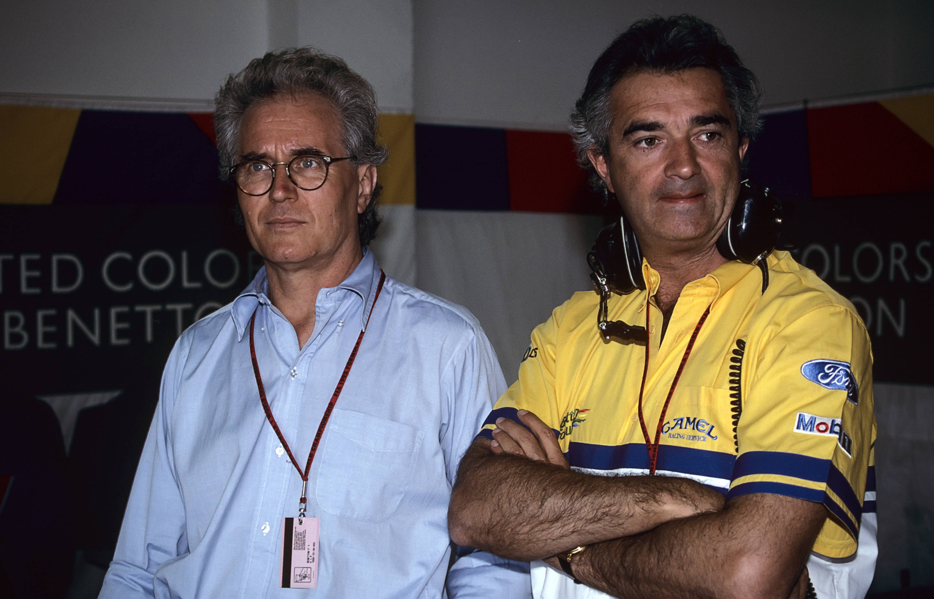 Лучано Бенеттон и Флавио Бриаторе в 1992 году