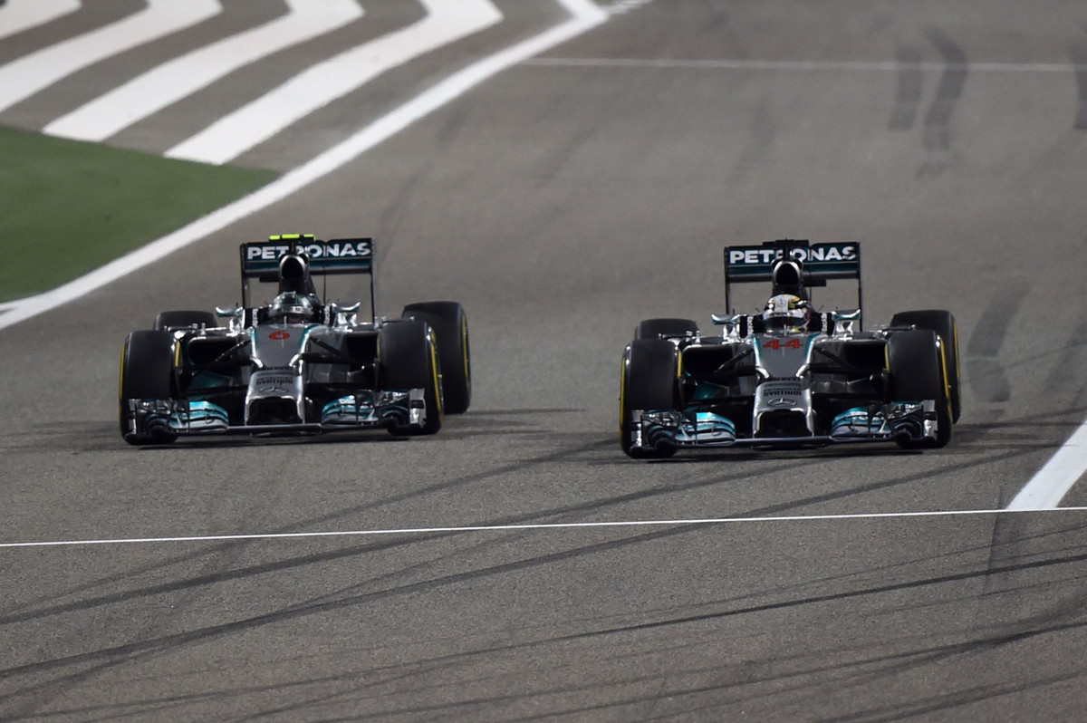 Борьба двух пилотов Мерседеса на Гран-при Бахрейна 2014