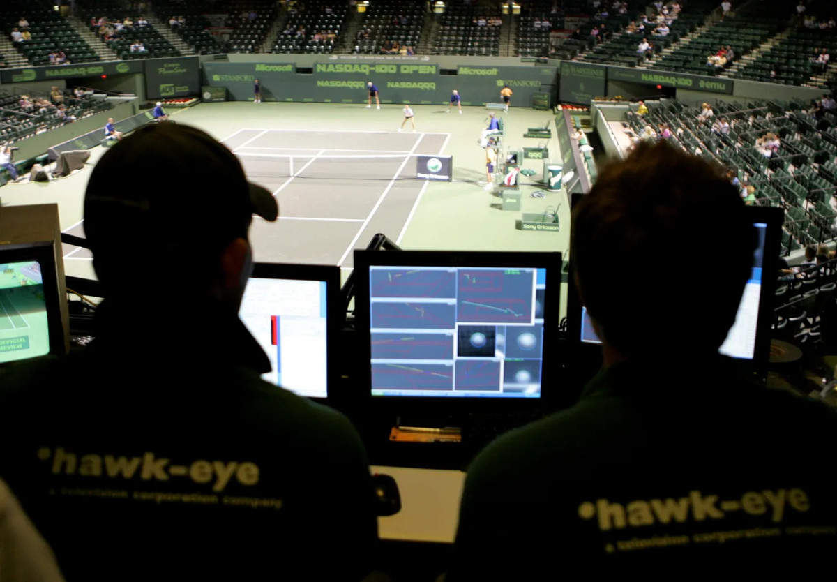 Перше використання системи hawk-eye на US Open, 2006 рік