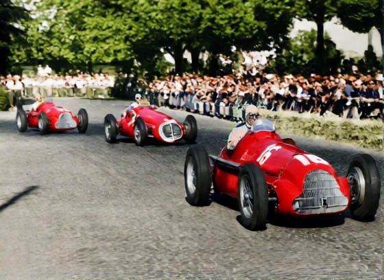 Джузеппе Фаріна лідирує на Гран-прі Швейцарії 1950