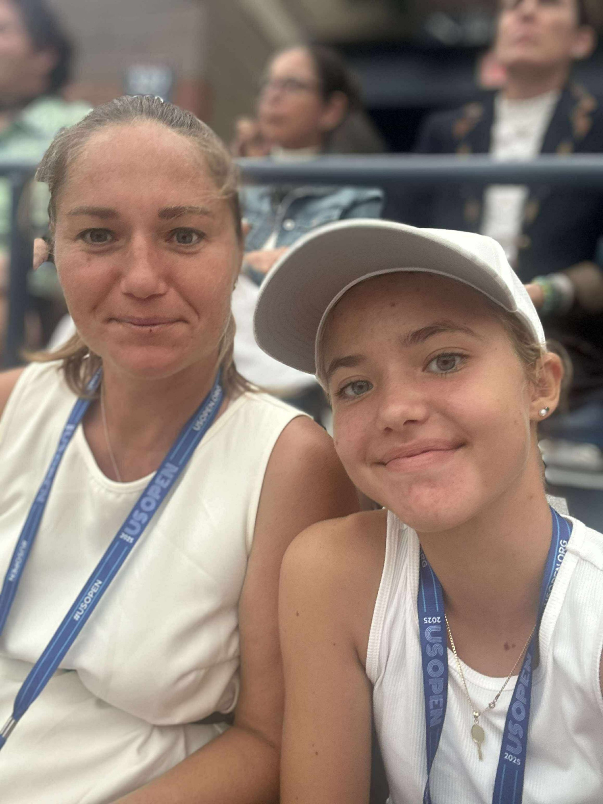 Катерина Бондаренко з донькою на трибунах US Open