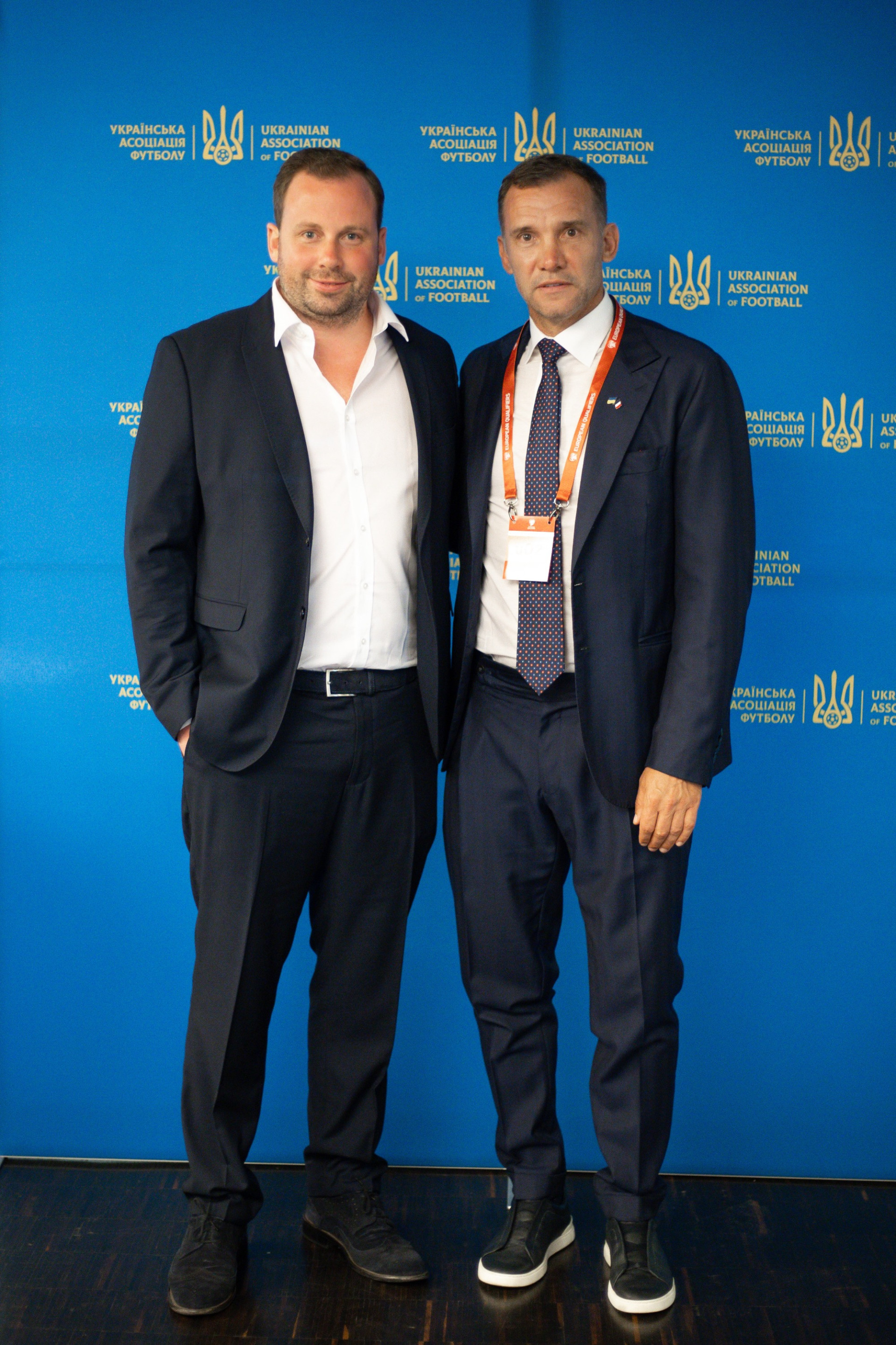 Генеральний директор АВТ Баварія Ерік Бернінг та Андрій Шевченко