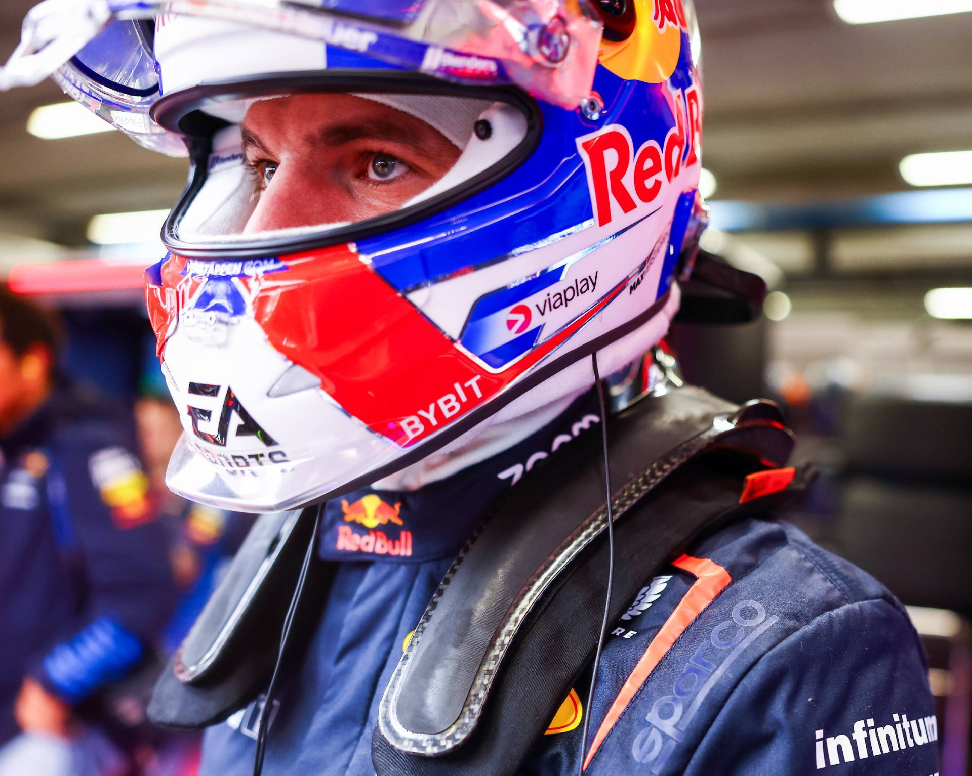 Макс Фестаппен во время квалификации к Гран-при Бразилии 2024