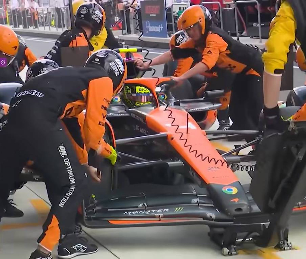 Пит-стоп Ландо Норриса на Гран-при Майами 2024