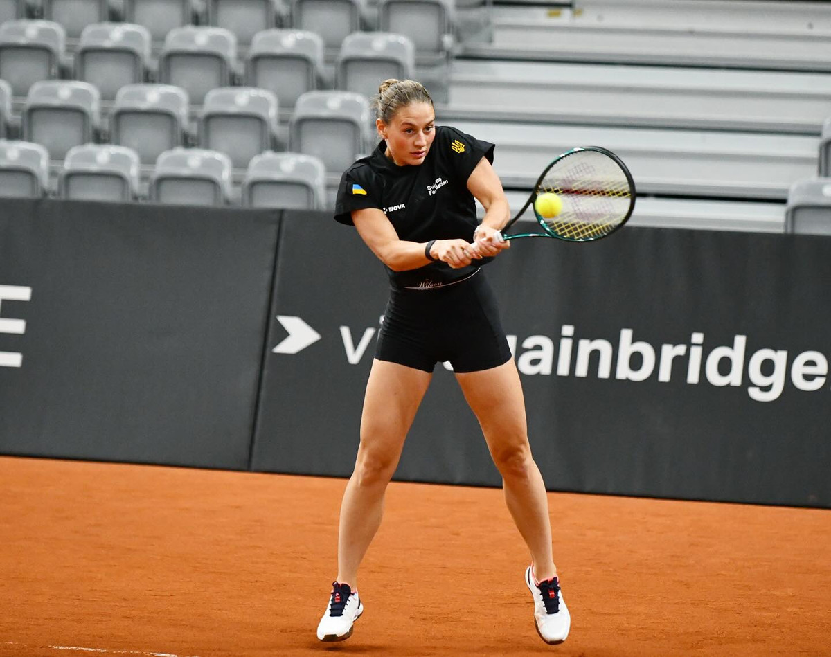 Марта Костюк на тренуванні у Радомі