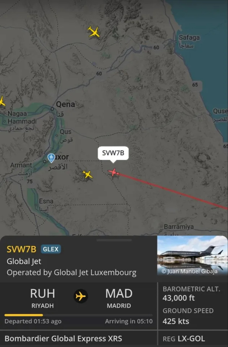 Літак Роналду покинув Саудівську Аравію