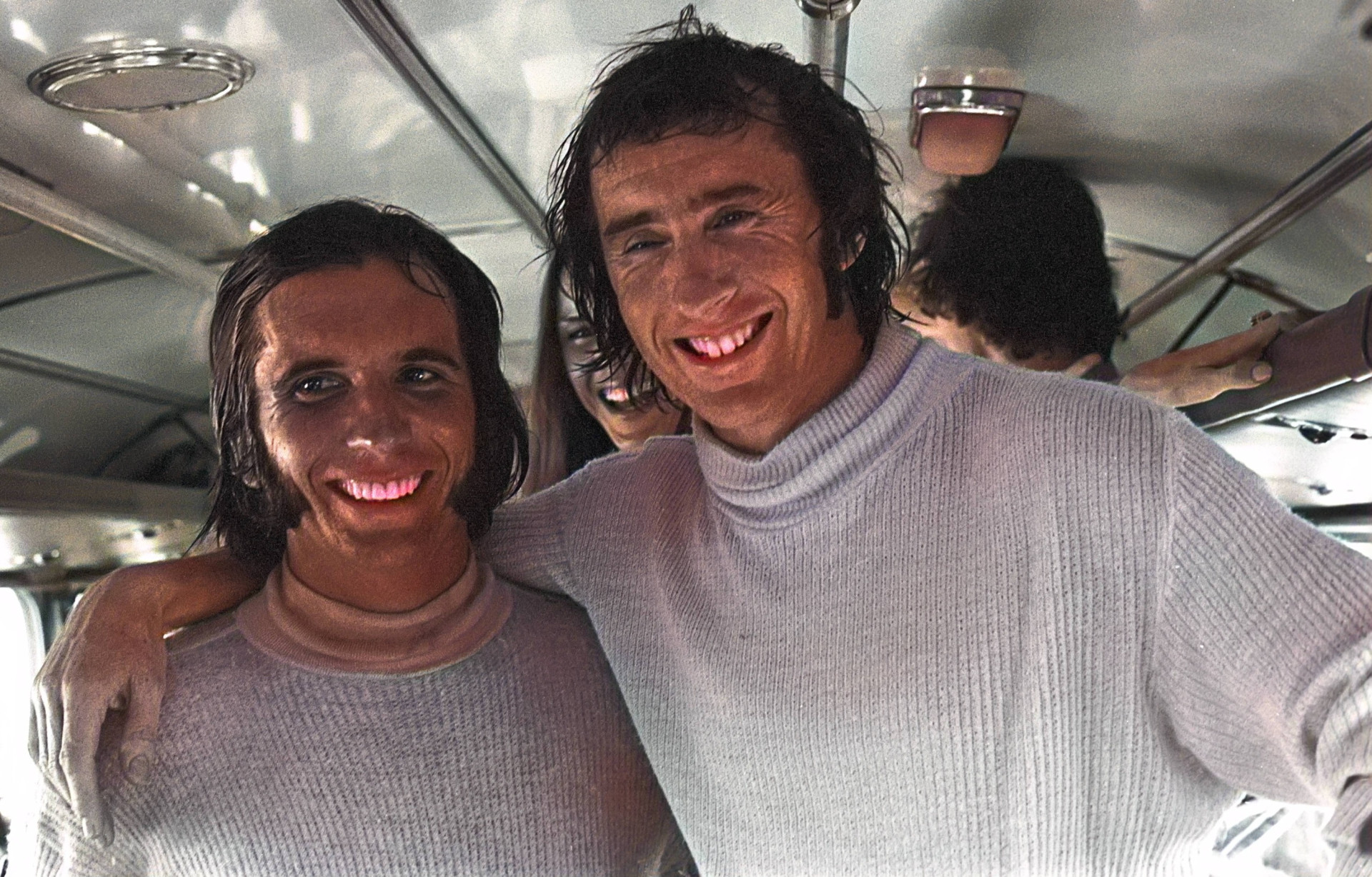 Эмерсон Фиттипальди и Джеки Стюарт в 1973 году