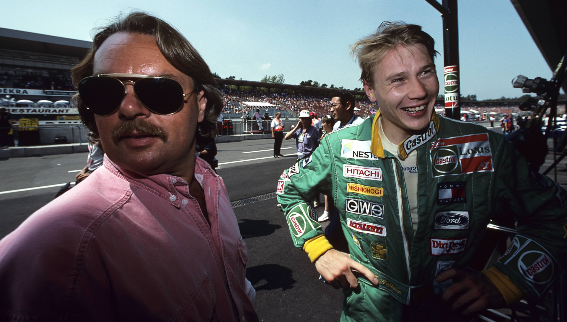 Кеке Росберг и Мика Хаккинен в 1992 году
