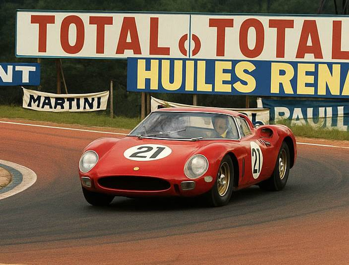 Йохен Риндт за рулём Феррари на гонке 24 часа Ле-Мана 1965 года