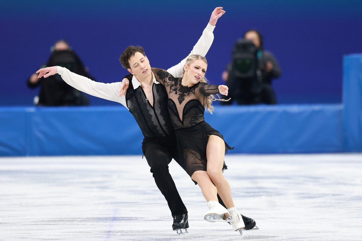 Эмилия Зингас и Вадим Колесник во время выступления на Олимпийских играх-2026