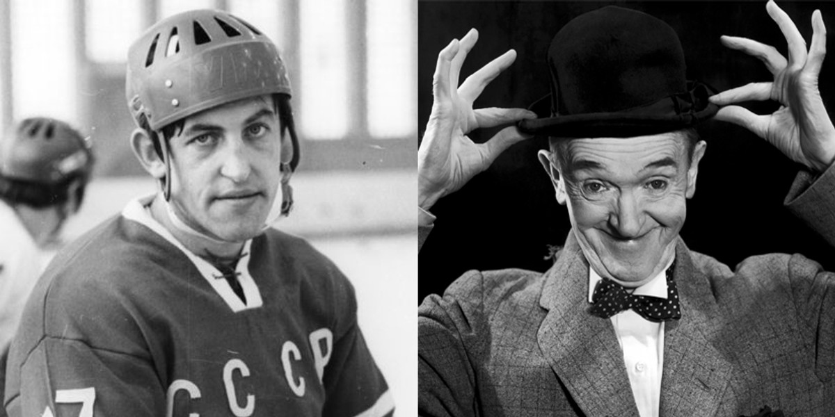 Форвард збірної СРСР Борис МИХАЙЛОВ у очах американських хокеїстів перетворювався на коміка Стена ЛОРЕЛА