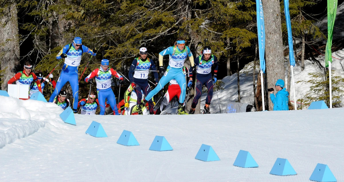 Андрій Дериземля в масстарті на ОІ-2010