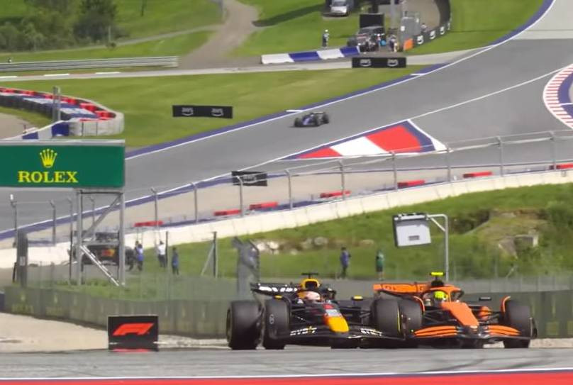 Зіткнення Макса Ферстаппена і Ландо Норріса на Гран-прі Австрії 2024 року