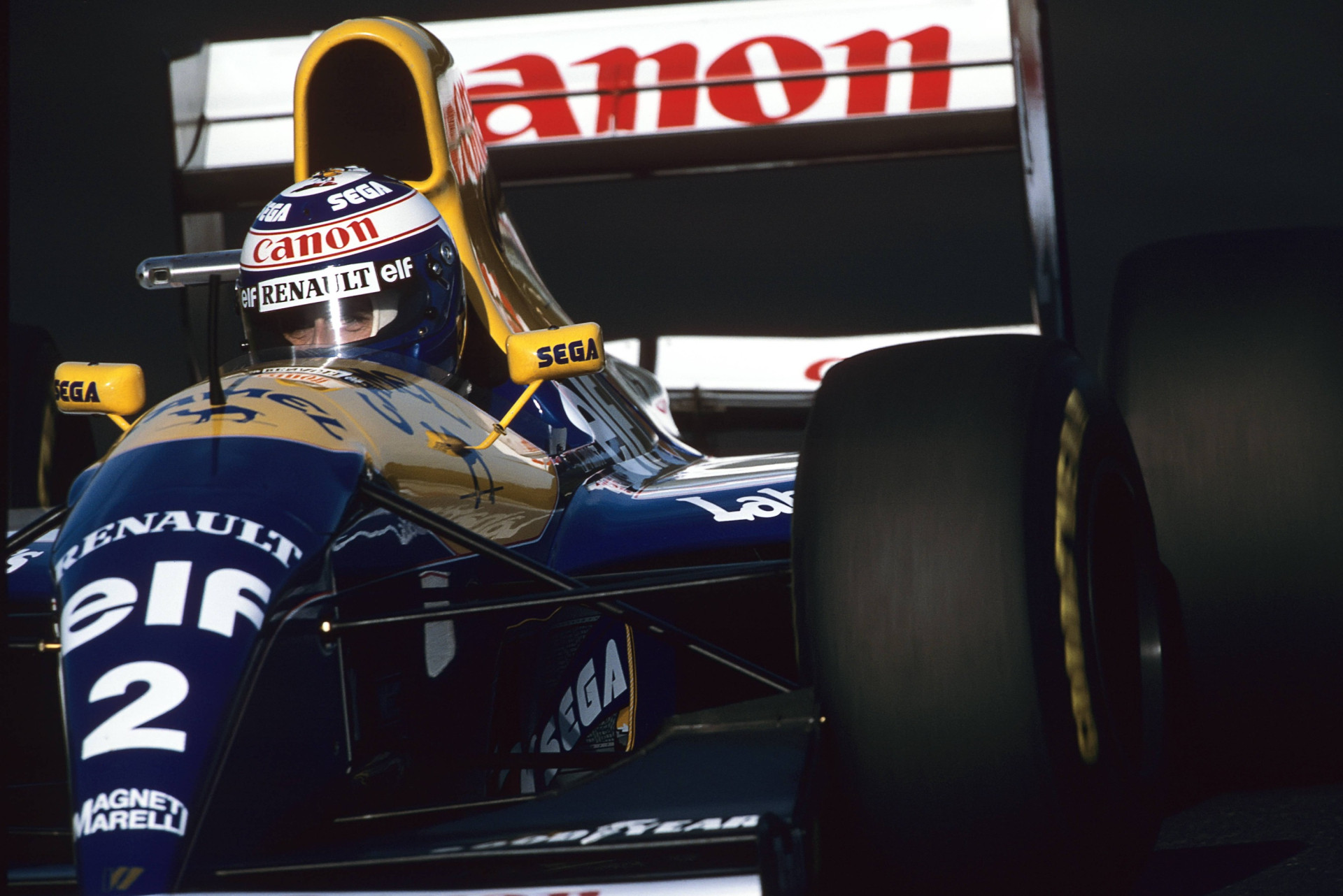 Ален Прост за рулём Вильямс FW15С на Гран-при Португалии 1993