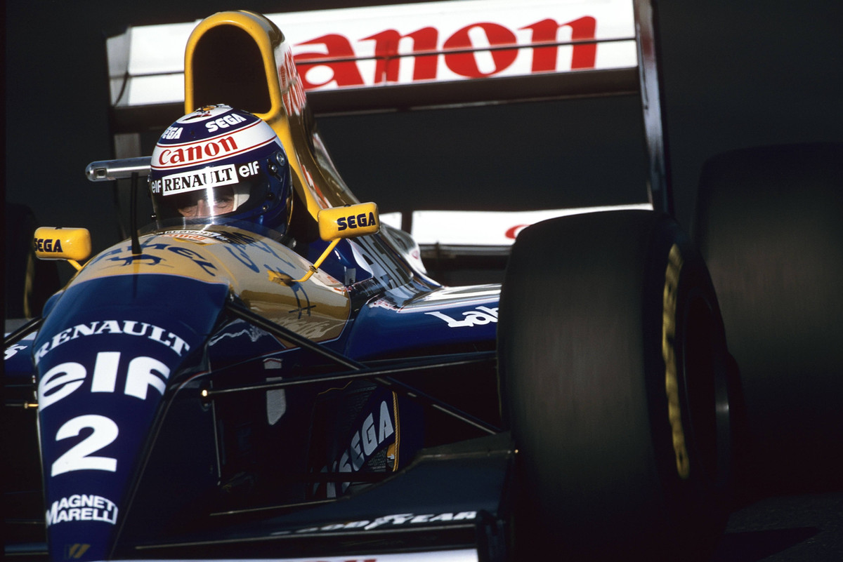 Ален Прост за кермом Вільямс FW15С на Гран-прі Португалії 1993 року