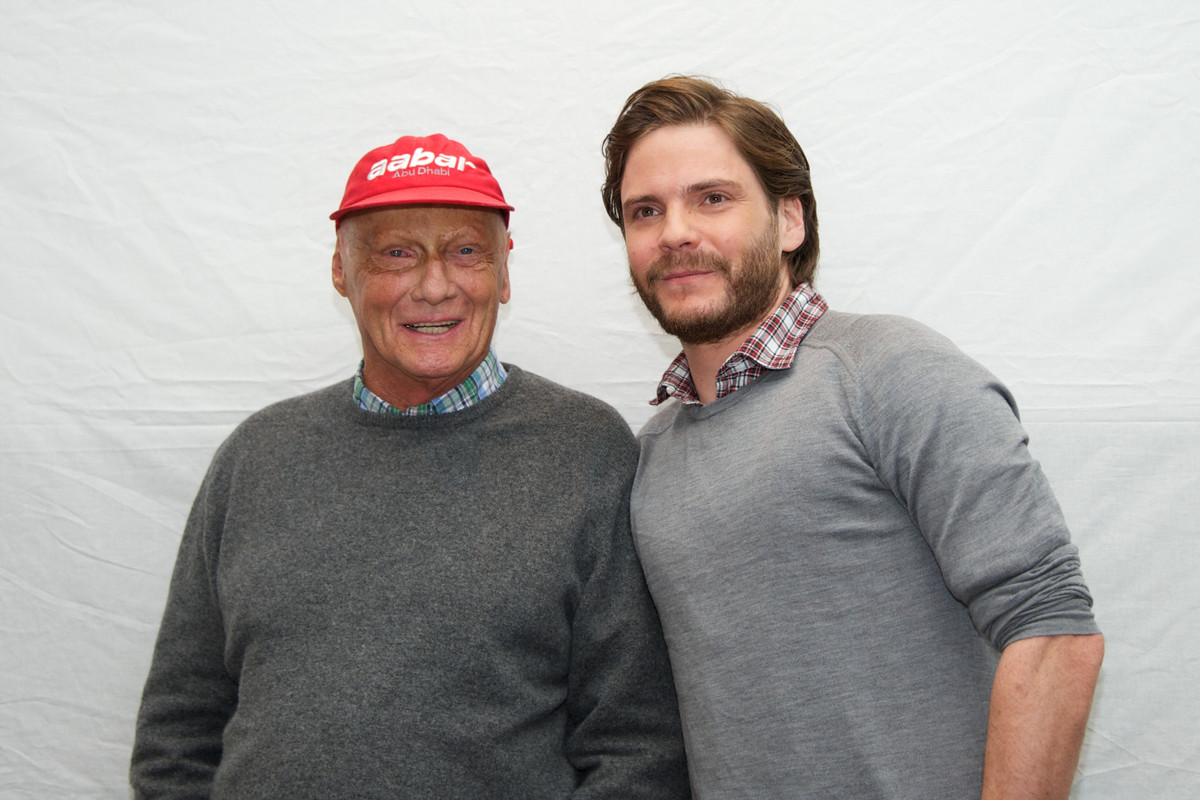 Нікі Лауда і Даніель Брюль у 2013 році