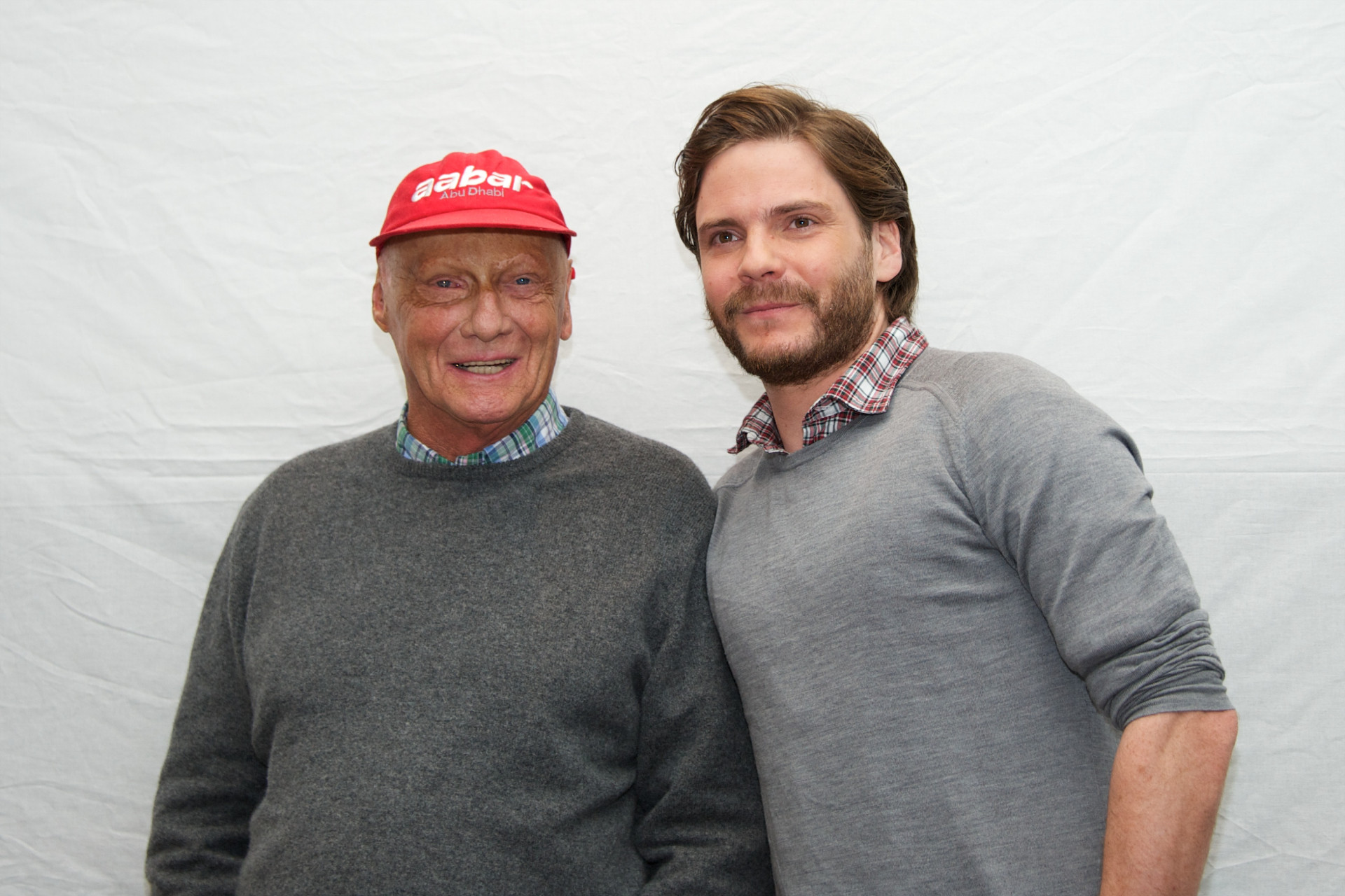 Ники Лауда и Даниэль Брюль в 2013 году