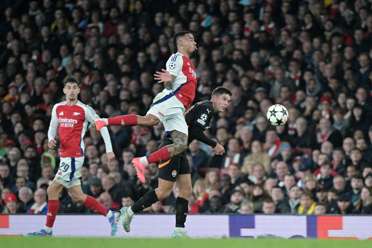 Шахтер в матче против Арсенала. Лига чемпионов