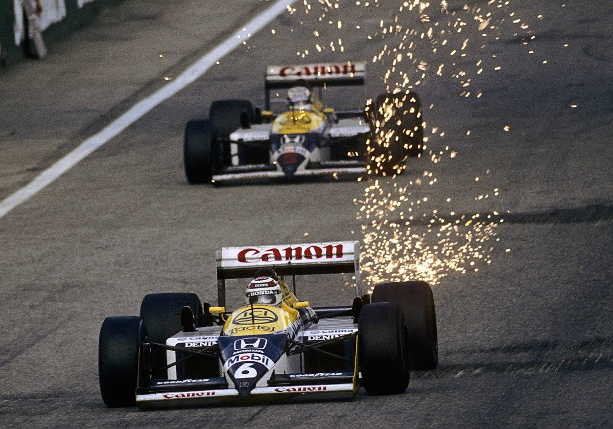 Найджел Менселл і Нельсон Піке-старший на Гран-прі Австрії 1987 року