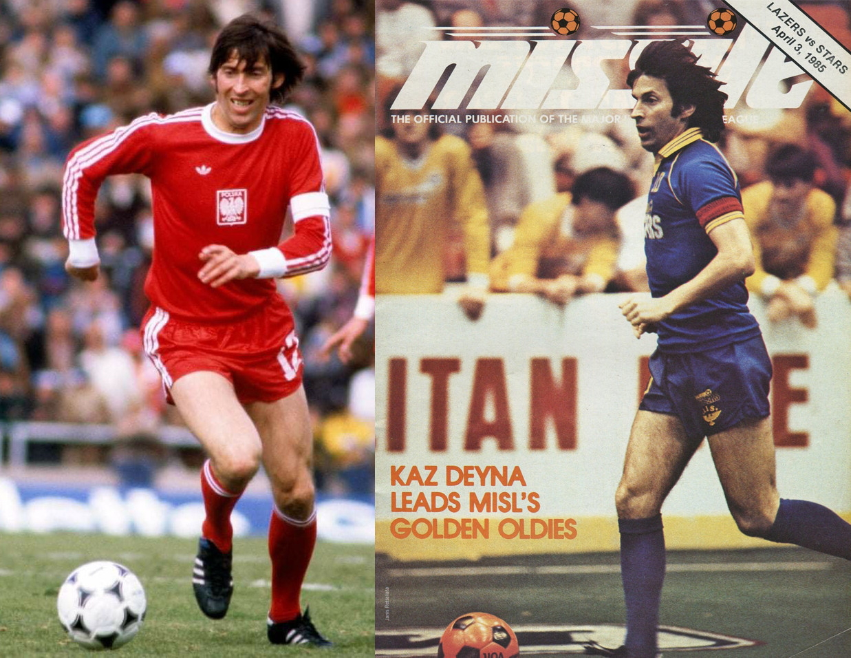 Казімєж Дейна – у формі збірної Польщі та у складі Сокерз