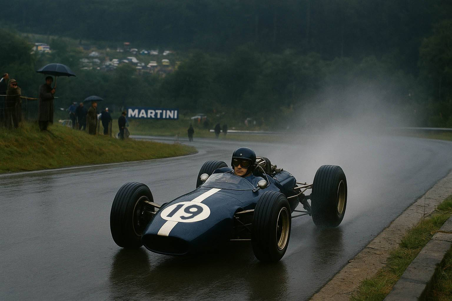 Йохен Ринд на дождевом Гран-при Бельгии 1966