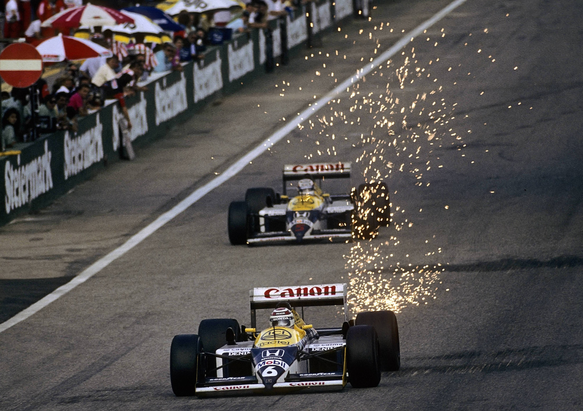 Нельсон Пике и Найджел Мэнселл в 1997 году