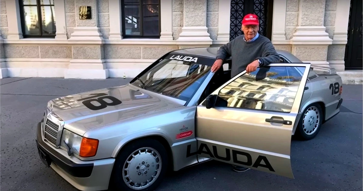 Нікі Лауда і той самий Mercedes-Benz 190 E 2.3-16
