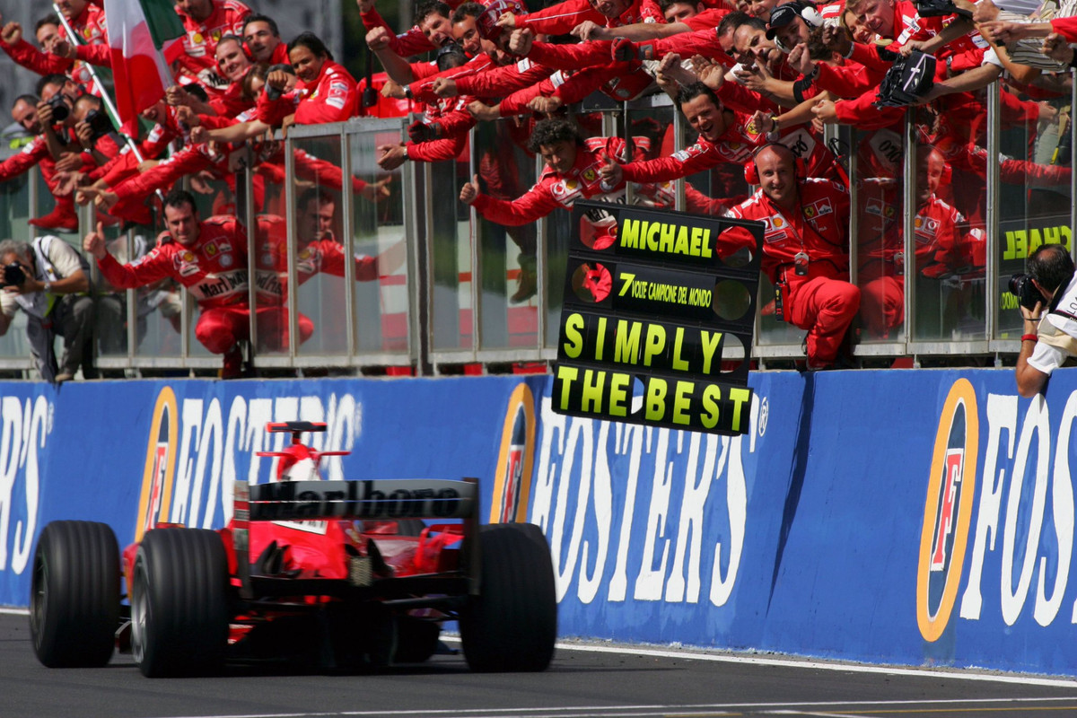 Михаэль Шумахер завоёвывает свой седьмой чемпионский титул на Гран-при Бельгии 2004