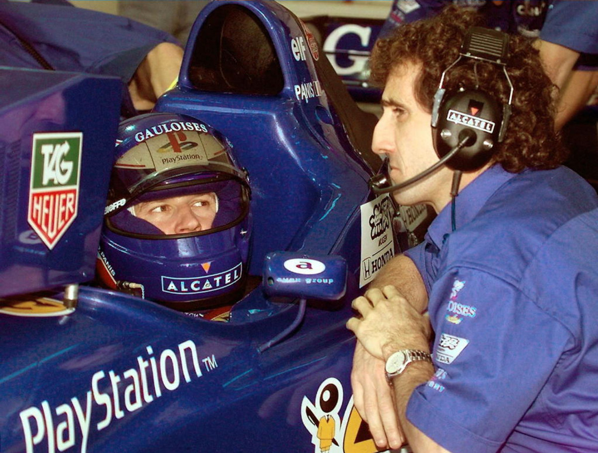 Ален Прост (справа) и Оливье Панис (слева)