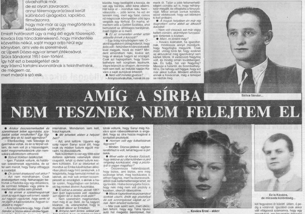 Перша публікація в угорській пресі про страту Сюча, 1990 рік. 24.hu