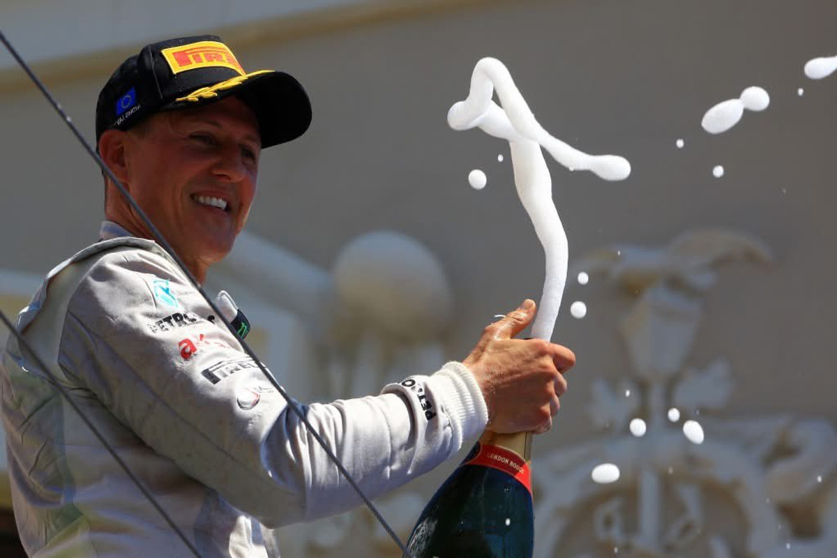 Михаэль Шумахер на подиуме Гран-при Европы 2012