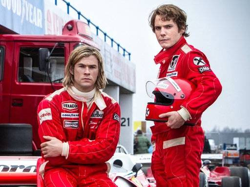 Кадр зі зйомок фільму Гонка (Rush)