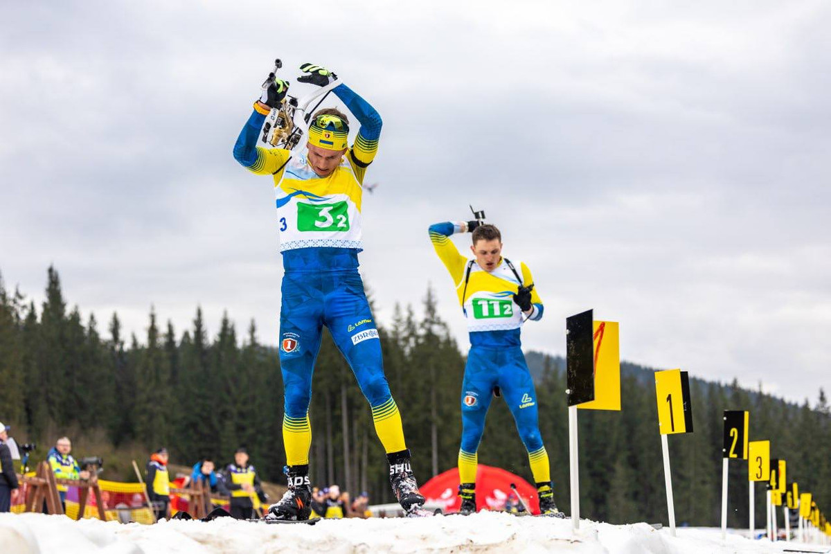 Степан Кинаш во время сингл-микста на чемпионате Украины 2025