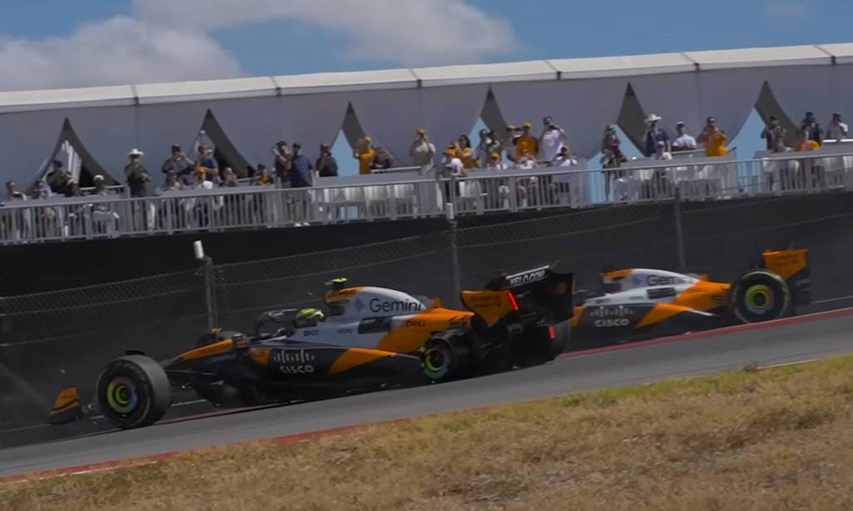 Пошкоджені боліди Ландо Норріса та Оскара Піастрі у спринті на Гран-прі США