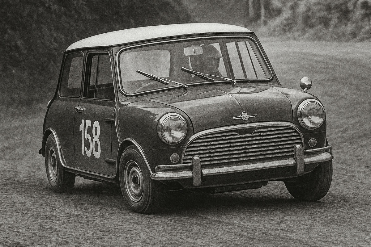 Ники Лауда за рулём Mini Cooper S