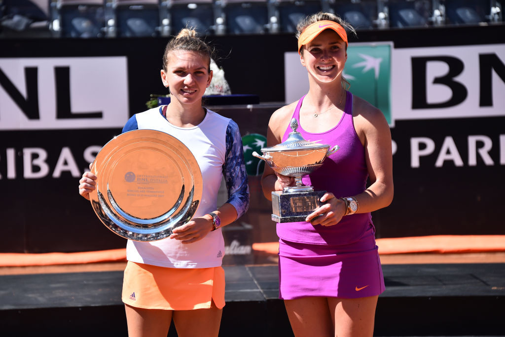 Elina Svitolina (Right) and Simon Halep