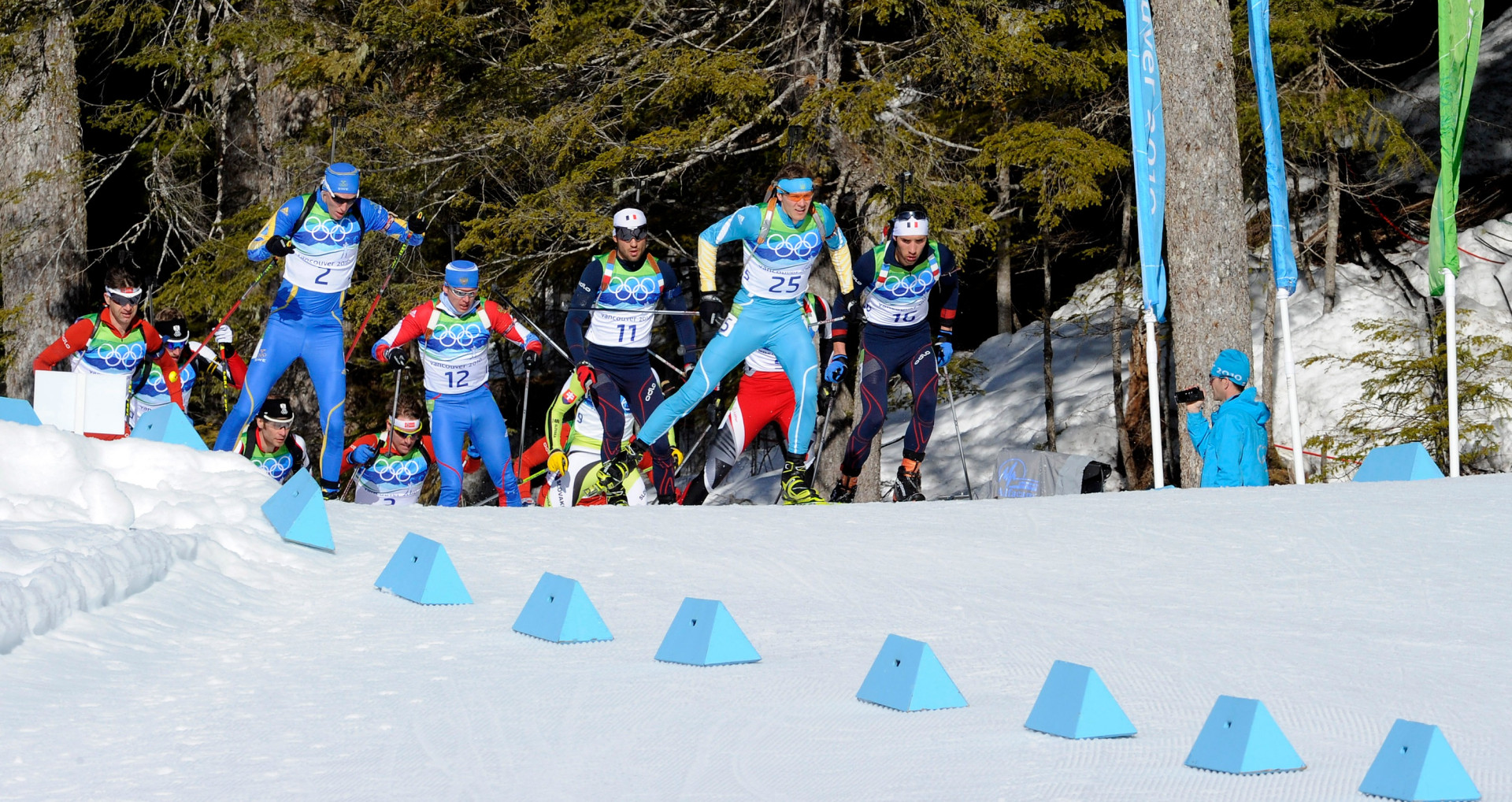 Андрій Дериземля в масстарті на ОІ-2010