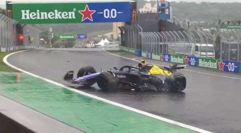 Разбитый болид Франко Колапинто