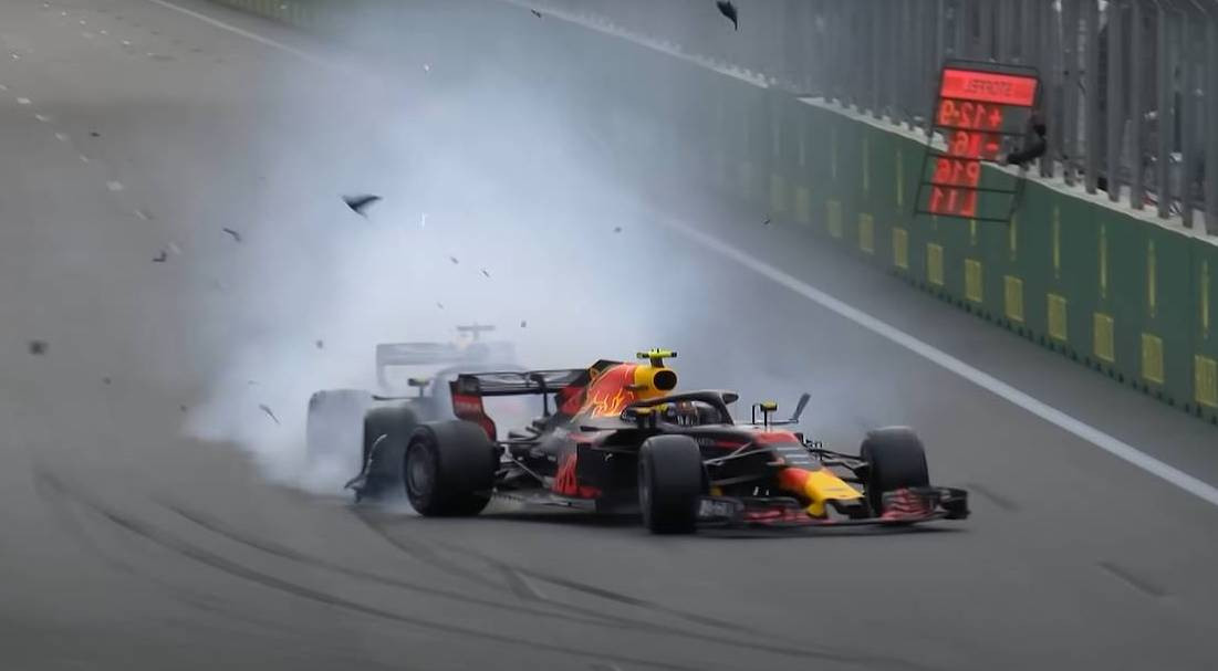 Зіткнення Даніеля Ріккардо і Макса Ферстаппена на Гран-прі Азербайджану 2018