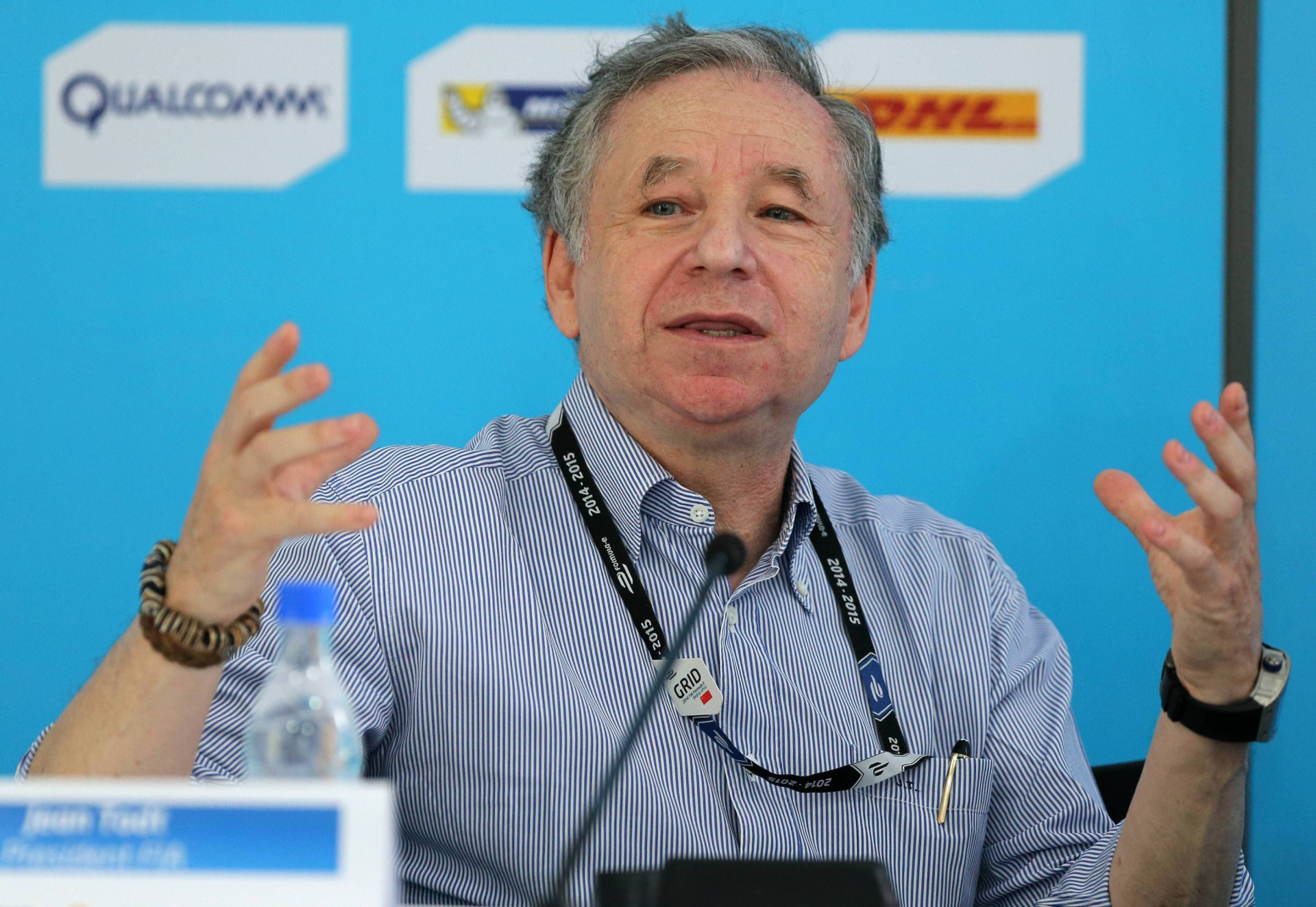 Жан Тодт, на тот момент - президент FIA, на первом этапе Формулы-Е