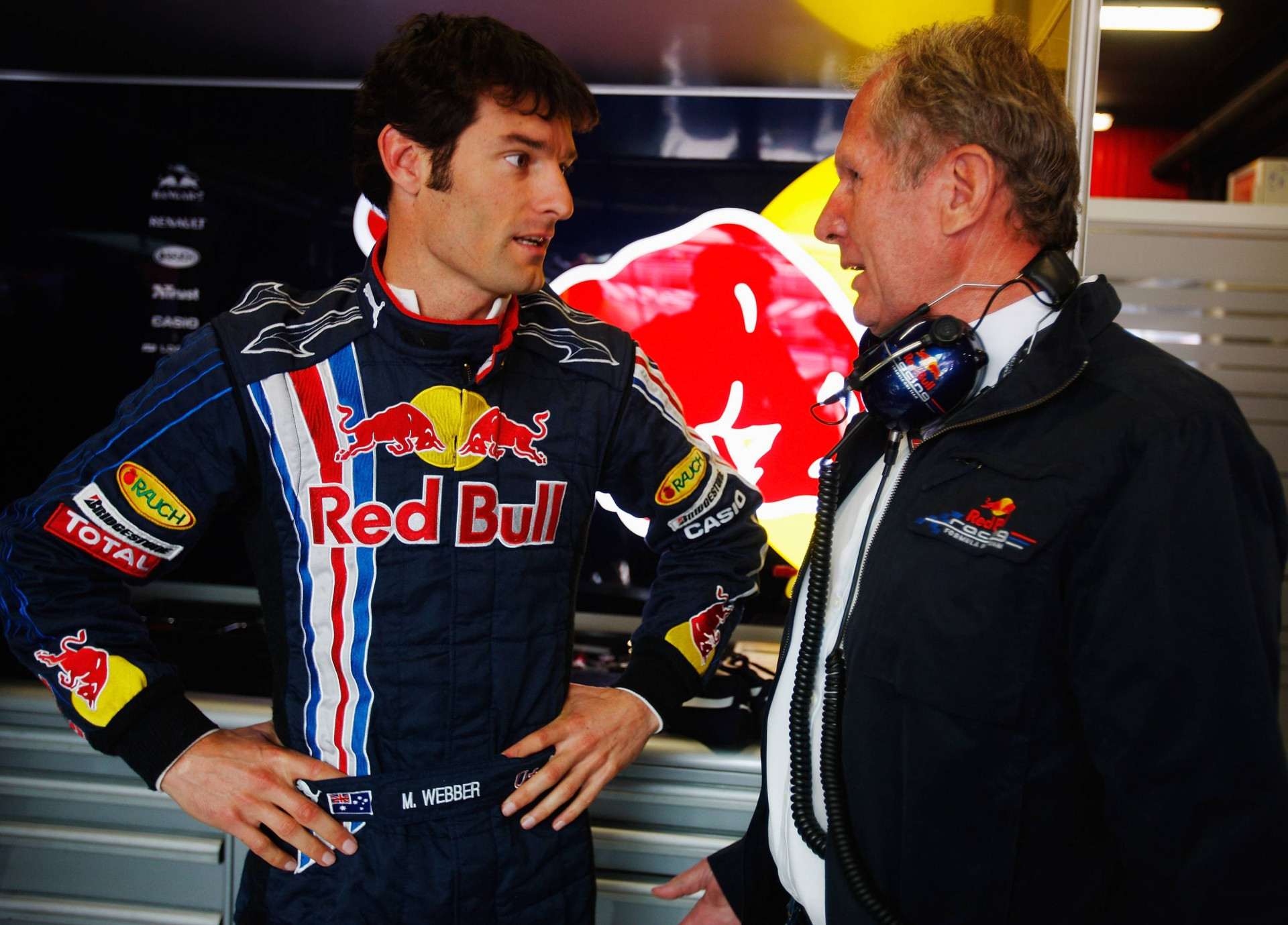 Марк Веббер і Хельмут Марко у 2009 році