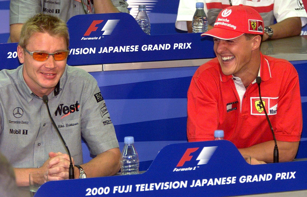 Міка Гаккінен і Міхаель Шумахер у 2000 році