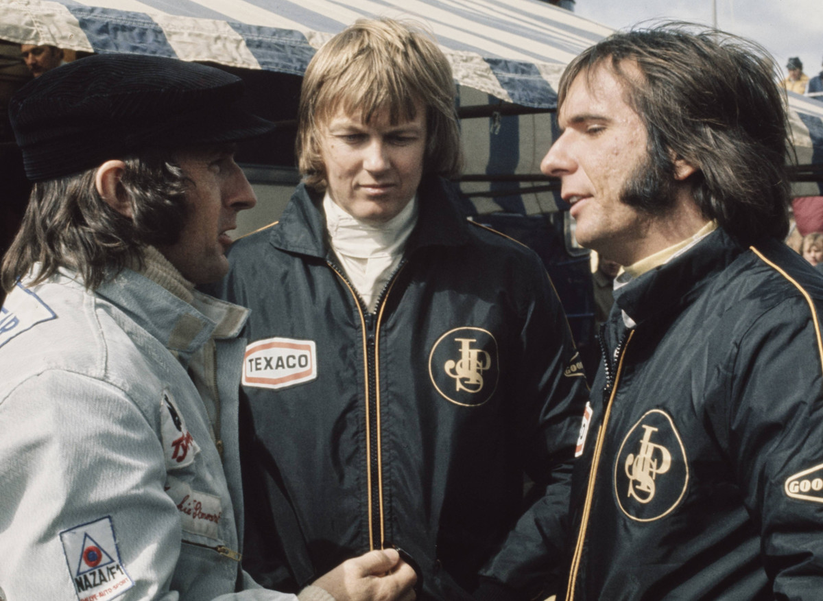 Джеки Стюарт, Ронни Петерсон и Эмерсон Фиттипальди и 1973 году