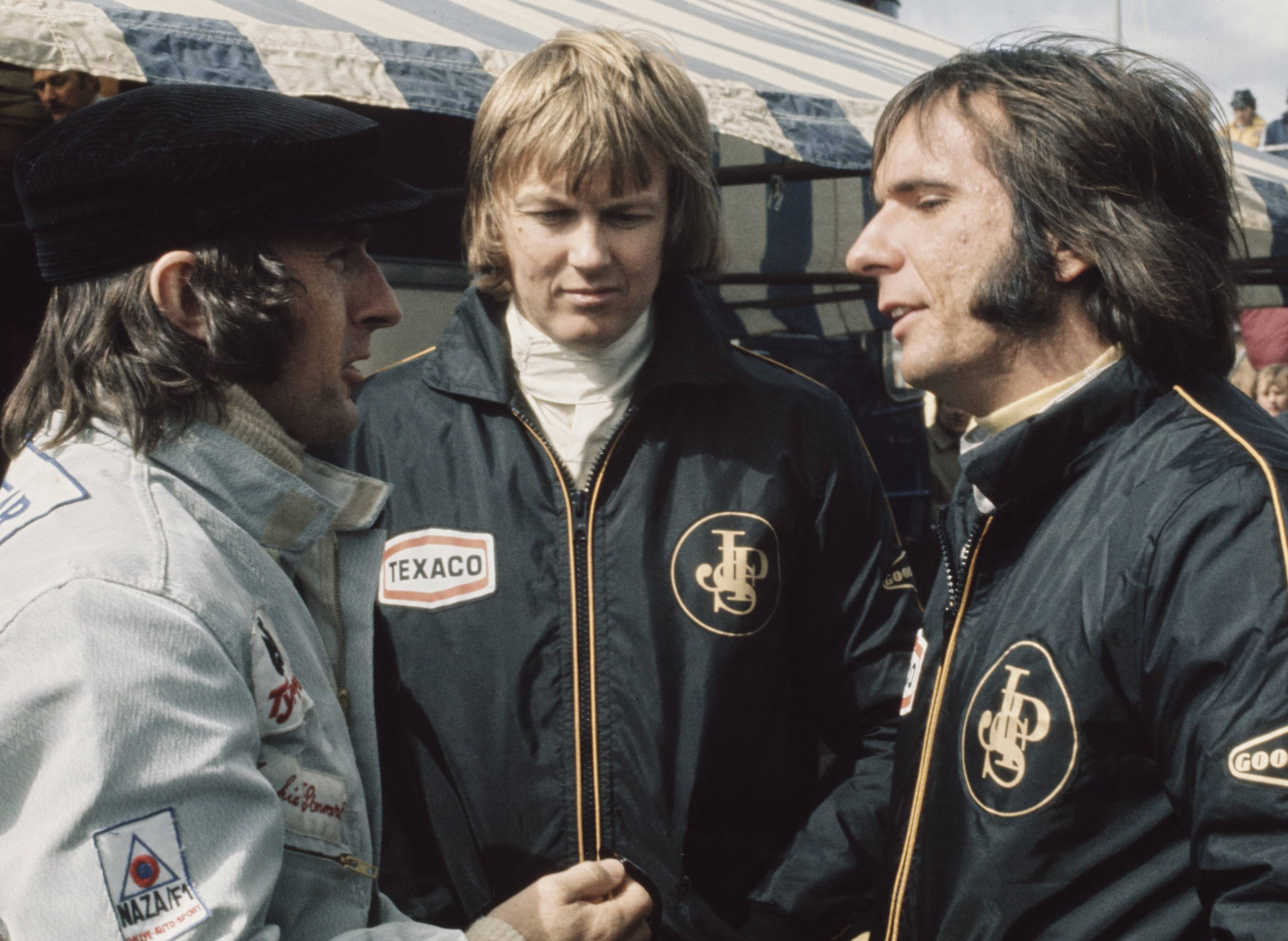 Джеки Стюарт, Ронни Петерсон и Эмерсон Фиттипальди и 1973 году