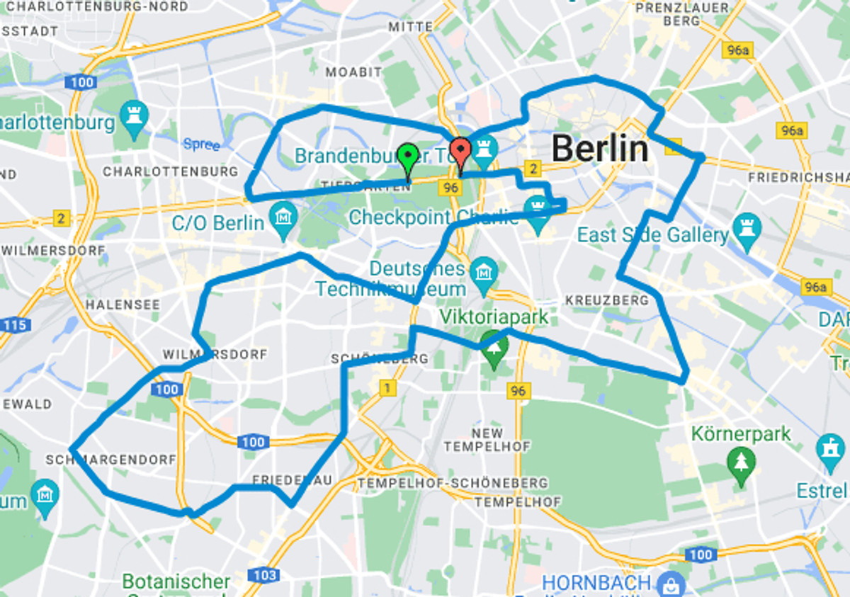 Схема Берлінського марафону