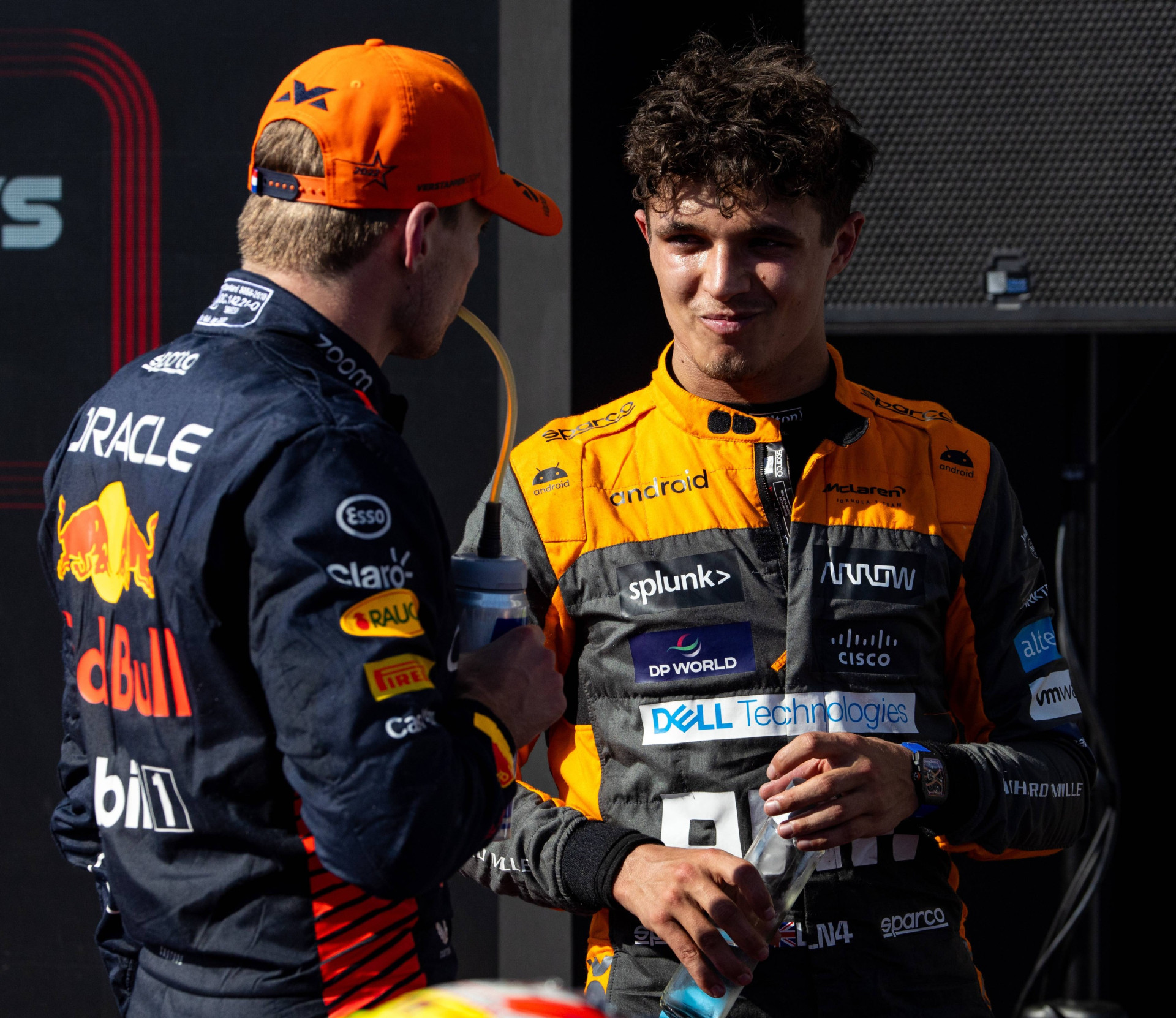 Макс Ферстаппен і Ландо Норріс на Гран-прі Угорщини 2023 року