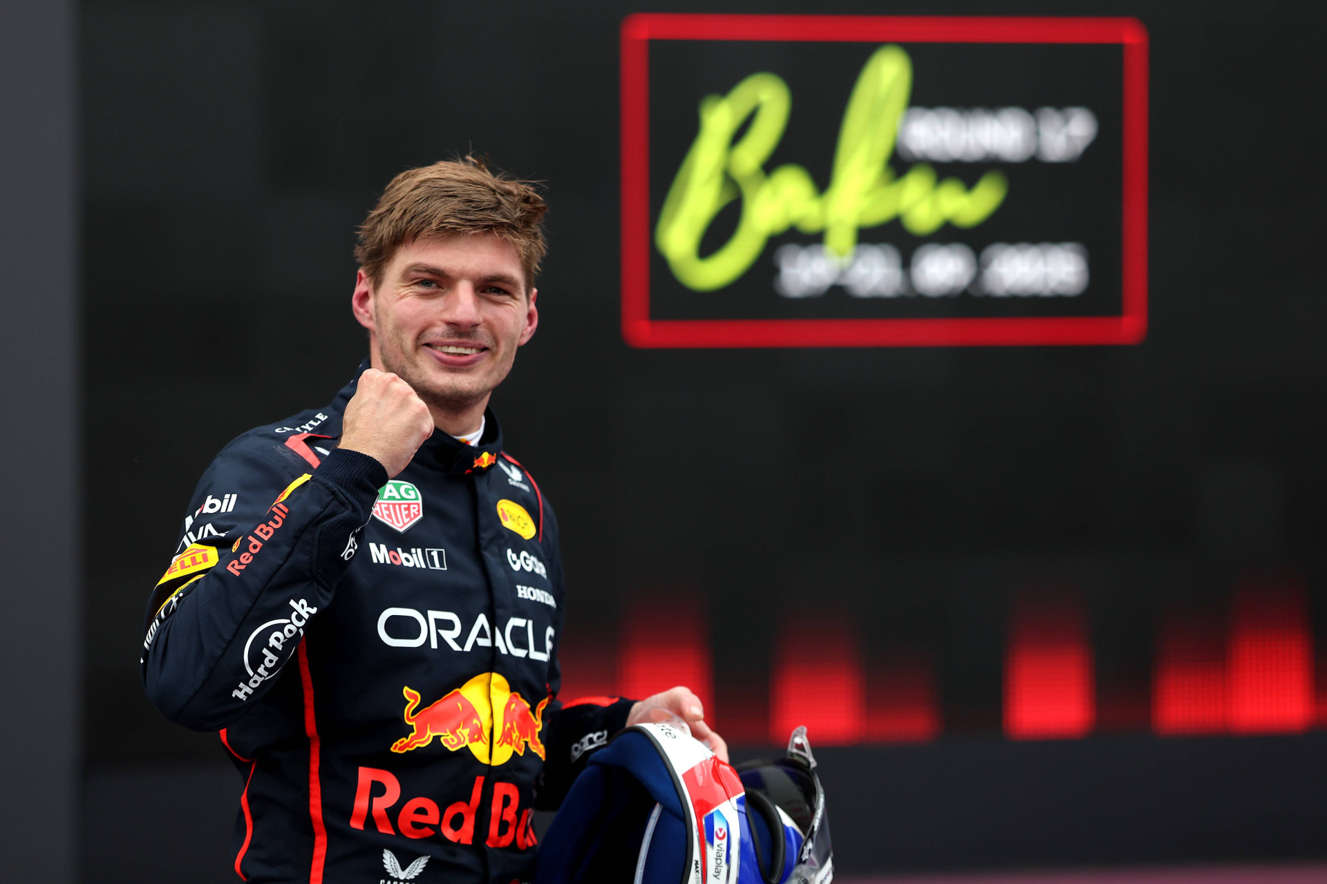 Max Ferstapppen after winning at the Grand Prix of Azerbaijan 2025