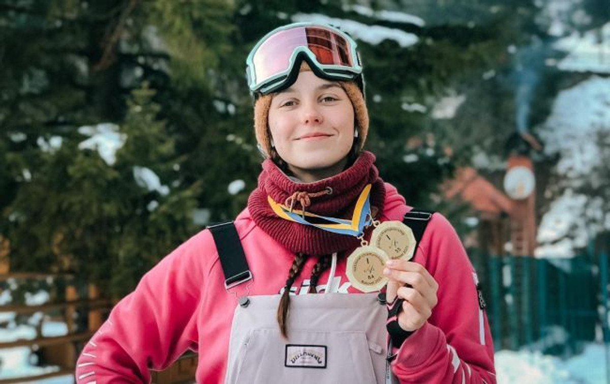 Катерина Коцар після марафону змагань у Буковелі 2021 р.